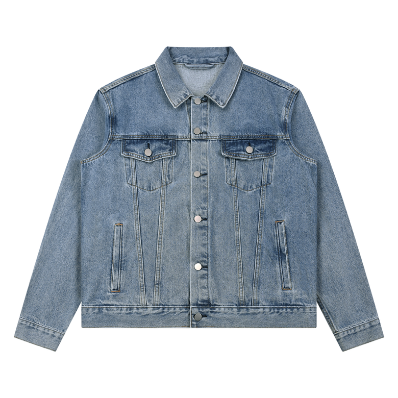 Unisex Vintage Wash Denim Jacket