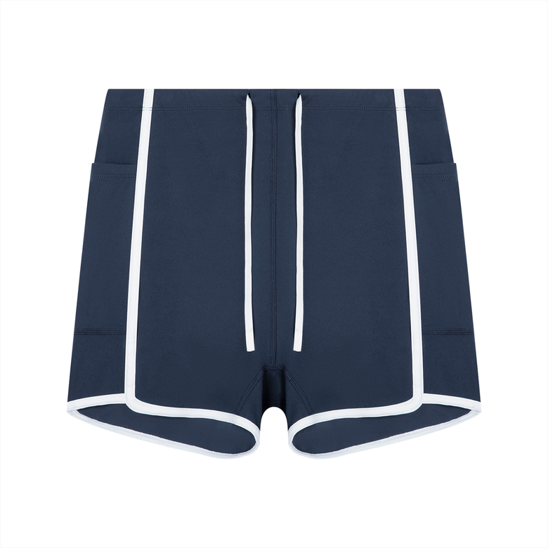 Women's High Rise Color Block Yoga Shorts