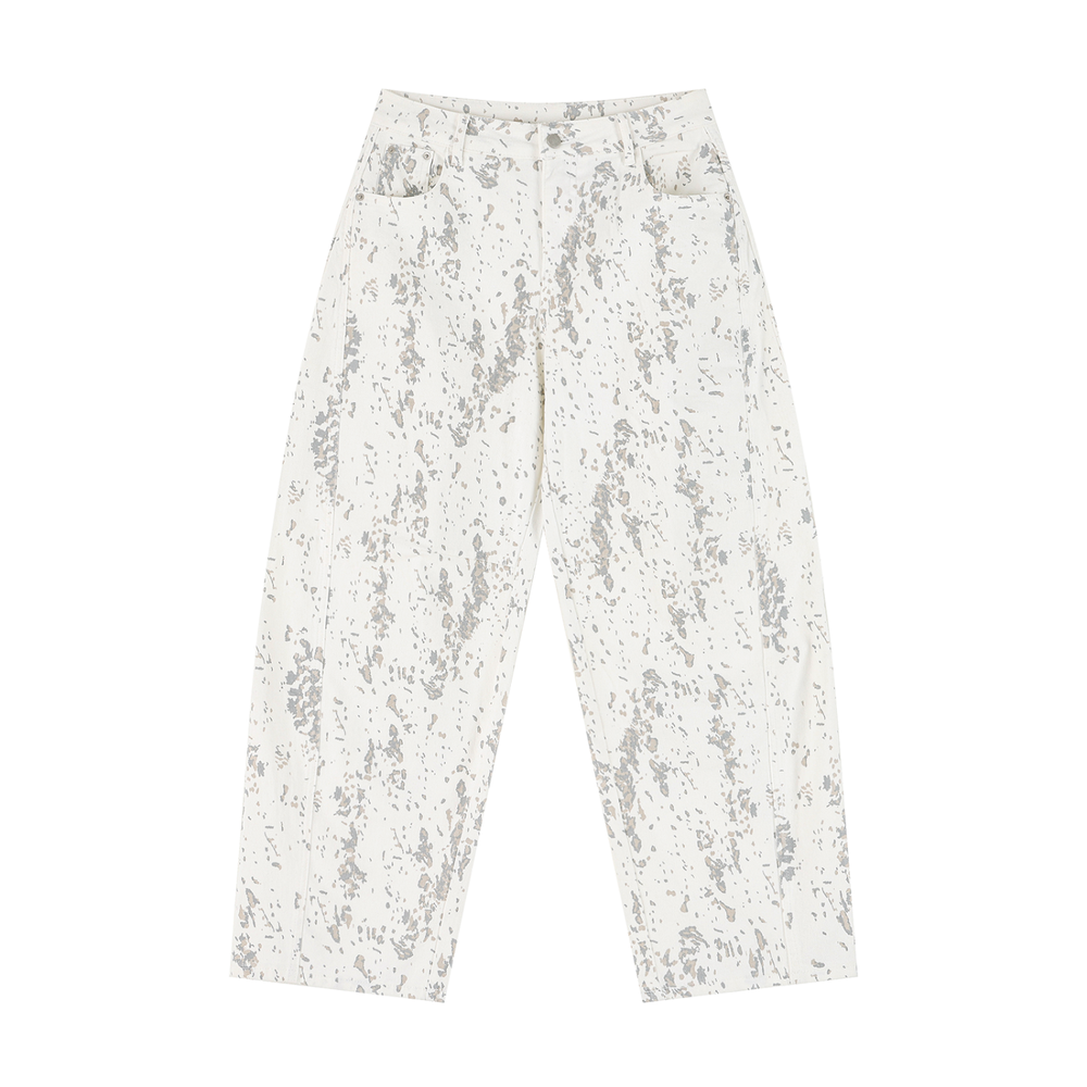 Women's Splatter Barrel Leg Jeans