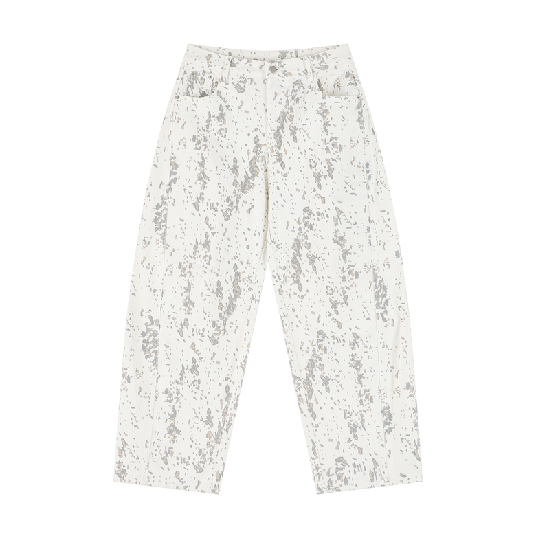 Women's Splatter Barrel Leg Jeans
