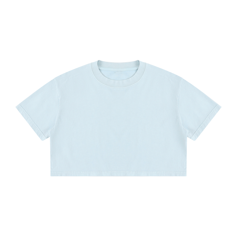Women's Mineral Wash Cotton Crop T-Shirt